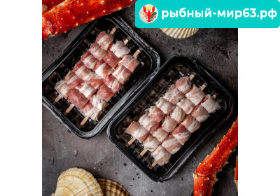 Шашлычок -> Гребешок в беконе со специями уп/250гр Шашлычок -> Гребешок в беконе со специями уп/250гр